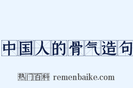中国人的骨气造句是什么意思的图片